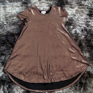 Lularoe Girls Rose Gold Foil Dress Sz. 8